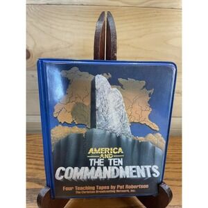 AMERICA AND THE TEN COMMANDMENTS - PAT ROBERTSON - Audio - 4 tapes PLAYTESTED